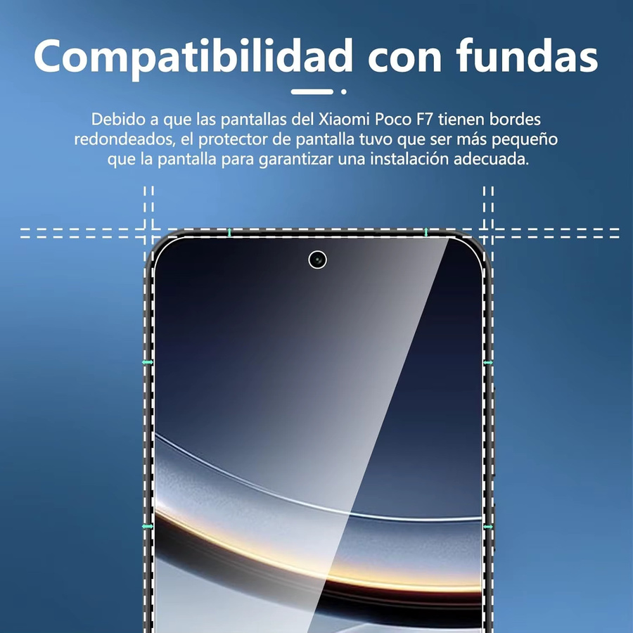 Leeshionz Displayschutz aus gehärtetem Glas für Poco F7, 6,83 Zoll, transparent, rot - Bild 3