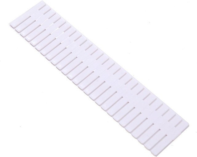 CosyHome Schubladenteiler Organizer aus Kunststoff, 4er-Set, verstellbare Trennwände, Farbe: Weiß, Breite: 47 cm, Tiefe: 7 cm - Bild 1