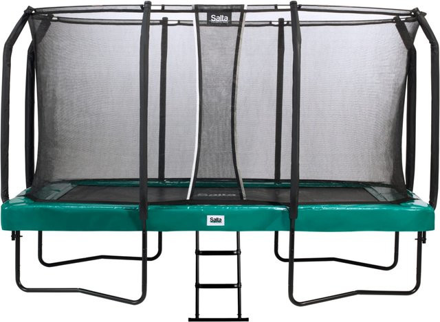 Salta First Class Trampolin Komplettsystem mit Sicherheitsnetz und Leiter, Grün, B: 427 cm, T: 244 cm - Bild 1