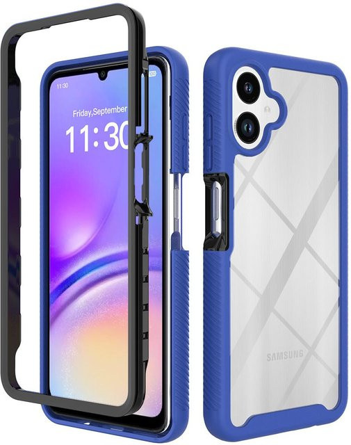 Stoßfeste Handyhülle für Samsung Galaxy A07 und Galaxy A06 4G/5G in Transparent, inklusive Schutzfolie und robustem TPU-Stoßfänger - Bild 1