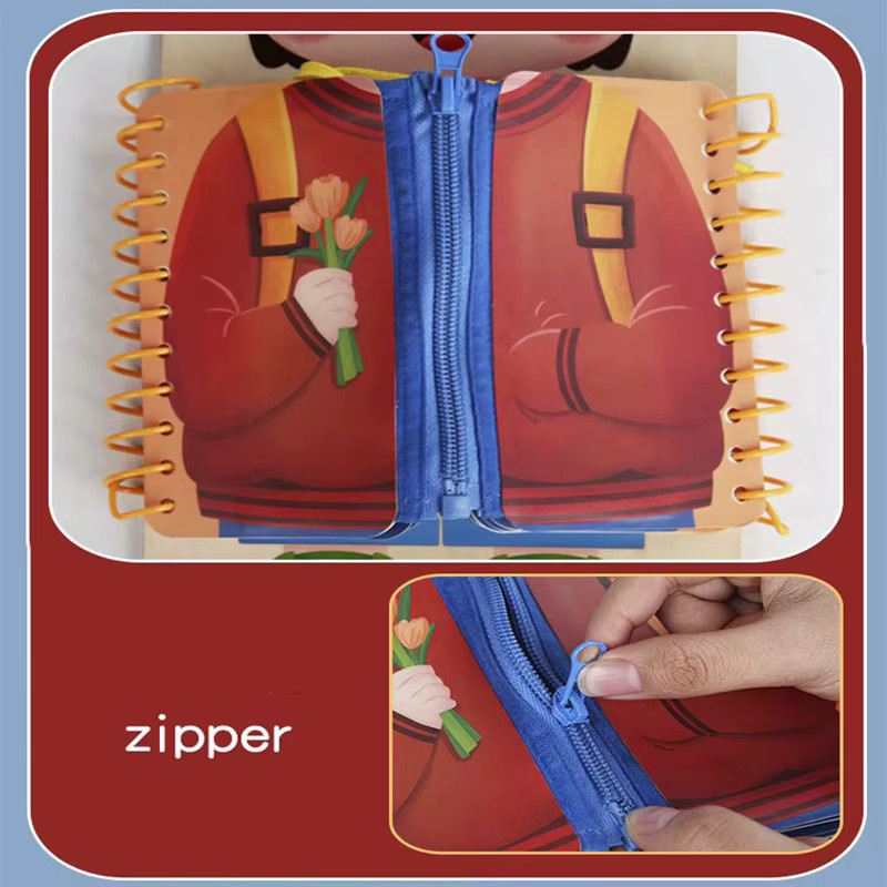 Lee's Sharing Kinder beschäftigt Buch Montessori Spielzeug, Bunt / Mehrfarbig - Bild 3