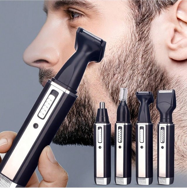 4-in-1 Elektrischer Epilierer und Trimmer-Set, Schwarz, Unisex - Bild 1