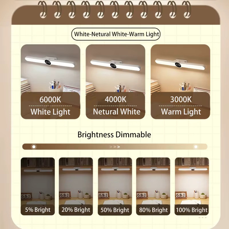 ggbingo LED-Schreibtischlampe mit Augenschutz, dimmbar und CCT-Steuerung, Weiß, Touch-Bedienung, ideal für Home Office und Studium - Bild 2