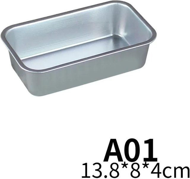 Aluminium Kastenform Rechteckig von Yiran Furniture, Antihaftbeschichtet, Silber - Bild 1