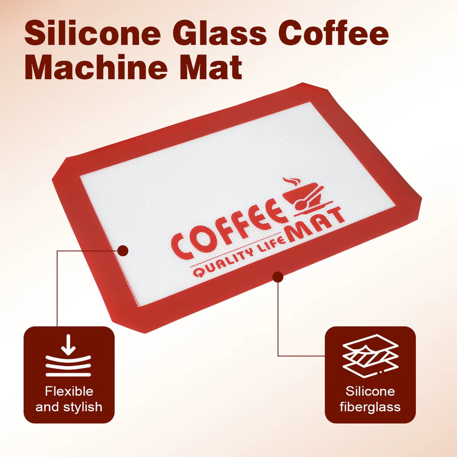 Leeseph Silikon-Kaffeemaschinenmatte für die Arbeitsplatte in Grau, wasserdichte und ölbeständige Unterlage für deine Kaffeebar - Bild 2