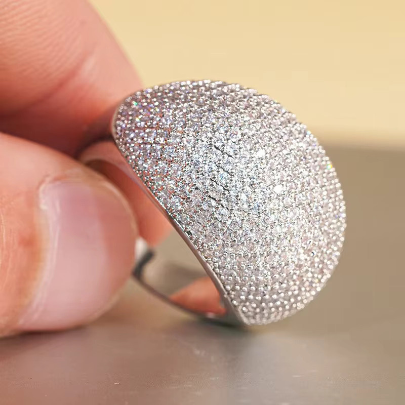 Huitan Helle Ringe, Zirkonia, Silber, Damen - Bild 1