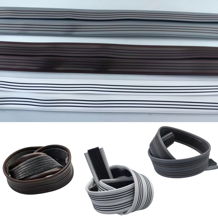 Flexible Türdichtung als Zugluftstopper und Schallschutz in Grau, Länge: 93 cm - Bild 4