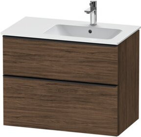 Duravit Waschtischunterschrank D-Neo, Farbe Nussbaum dunkel und Schwarz, Breite: 81 cm, Tiefe: 46,2 cm, Höhe: 62,5 cm - Bild 1