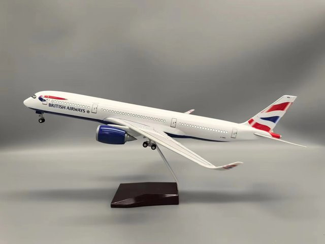 ZOCO Airbus A350 Modellflugzeug British Airways Sammlung, Druckguss und Harz, Weiß, Länge: 43 cm - Bild 1