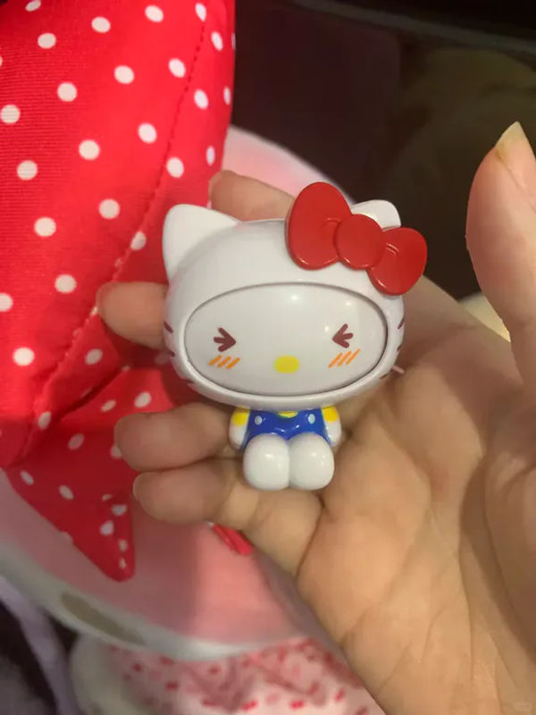 Sanrio KT-Serie Blindbox Spielzeugfigur mit wechselbarem Gesicht, mehrfarbiges Kawaii-Tierornament aus Kunststoff zur Tisch- und Autodekoration - Bild 5
