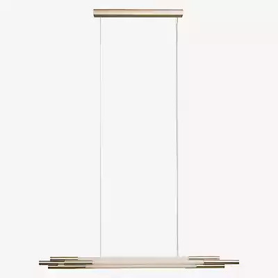 DCW Éditions Org Pendelleuchte LED in Silber mit Glas und Metall, Höhe: 130 cm - Bild 1