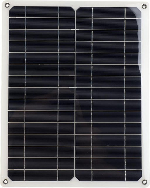 OutsideWorld 15W Hocheffizientes Solarpanel für den Außenbereich, tragbares mobiles Ladegerät mit USB-A und USB-C Ausgang, Schwarz - Bild 1