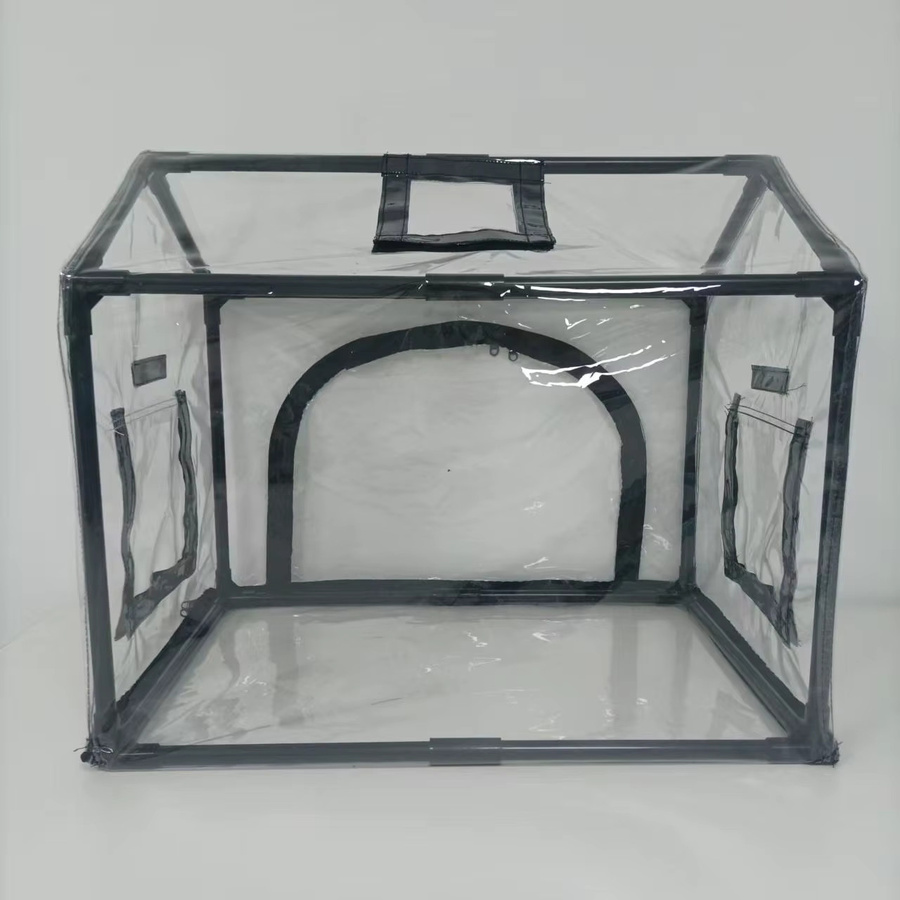 Tragbares Mini-Gewächshaus mit transparenten PVC-Fenstern und Doppelreißverschluss für den Garten, B/T/H: 60 x 50 x 40 cm - Bild 2