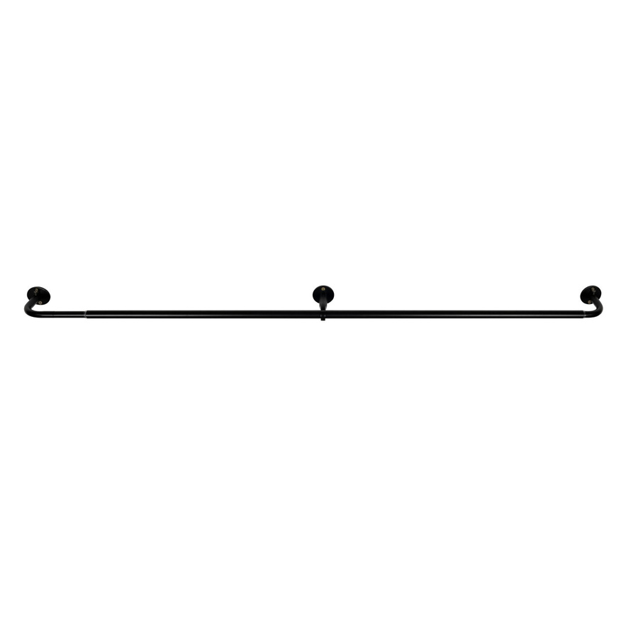 mydeco Gardinenstange-Set Day & Night ausziehbar, Schwarz, Metall, Wandmontage, gerade, Breite: 160-280 cm - Bild 2