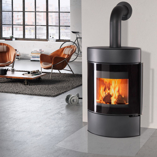 THERMIA Kaminofen Nürnberg XL, schwarz, Stahl, 8 kW, B: 130,0 cm, H: 776,0 cm, T: 461,0 cm - Bild 4