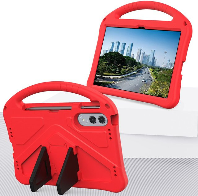 Lenovo Xiaoxin Pad Pro GT 11,1 Zoll Hülle TB710FU EVA Stoßfeste Tablet-Abdeckung mit Ständer und Griff für Kinder in Rot - Bild 1