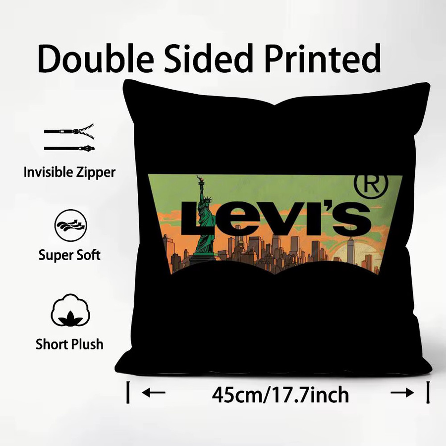 Levia Luxus-Kissenbezug mit Grafikmuster in Schwarz, quadratisch, B/B: 30 x 30 cm - Bild 3