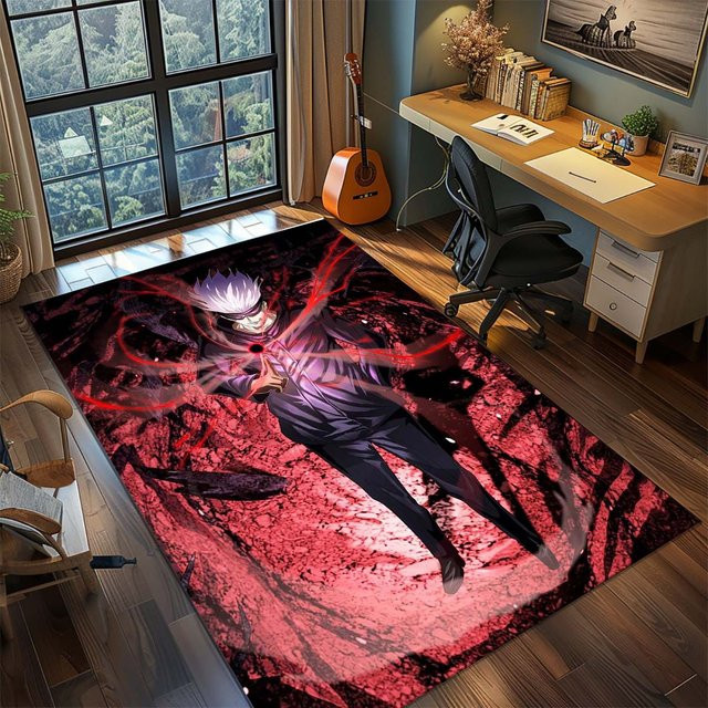 Jujutsu Kaisen Anime Teppich von CSQ Five, rutschfest und waschbar, Mehrfarbig, B: 150 cm, T: 100 cm - Bild 1