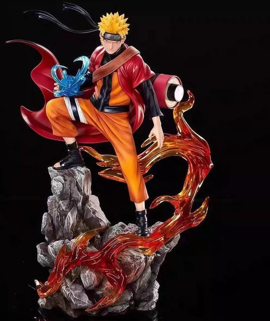 Yiran toy 1 Naruto Actionfigur Uzumaki Naruto Uchiha Sasuke PVC 23cm - Bild 1