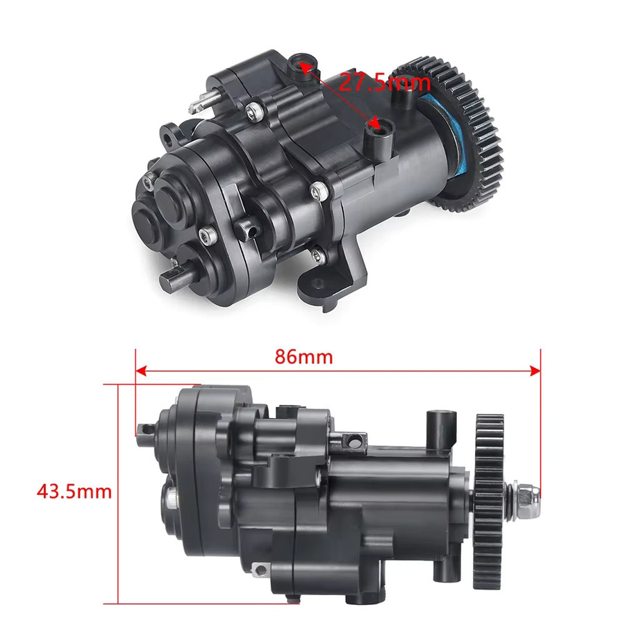 MALOM RC CNC-Metallgetriebe mit Schaltkupplung, Zubehör, Schwarz - Bild 4