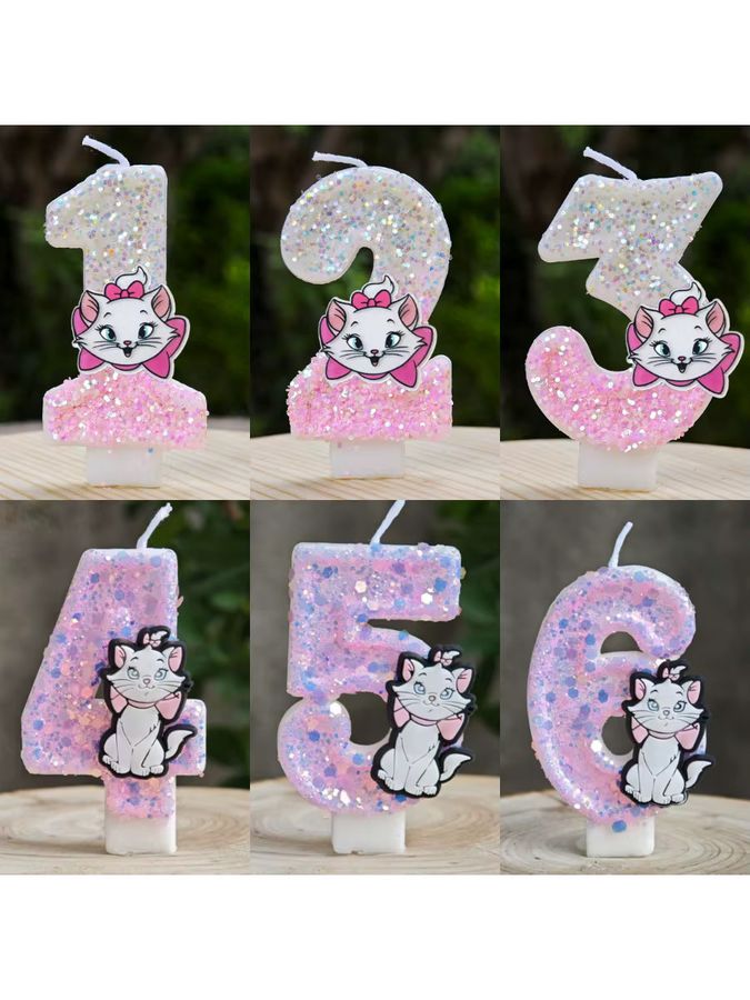 Disney Marie Katze Geburtstagskerzen Set für Kuchen und Torten zur Babyparty oder Geburtstagsdekoration - Bild 4