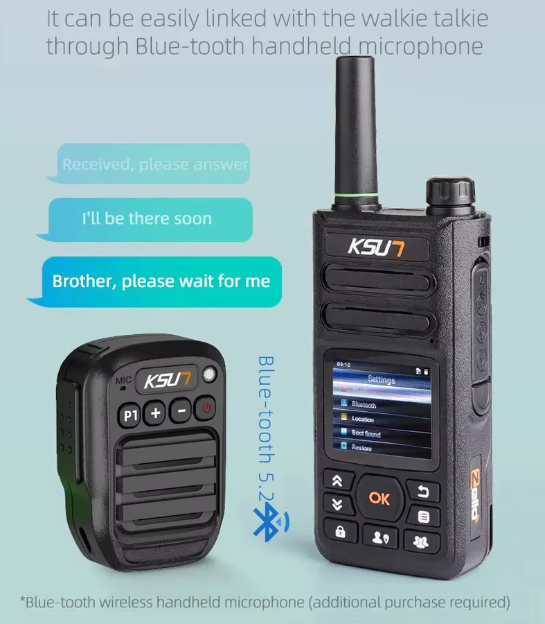 KSUT ZL18 Zello POC Walkie Talkie mit 4G LTE, WiFi und GPS in Schwarz - Bild 2
