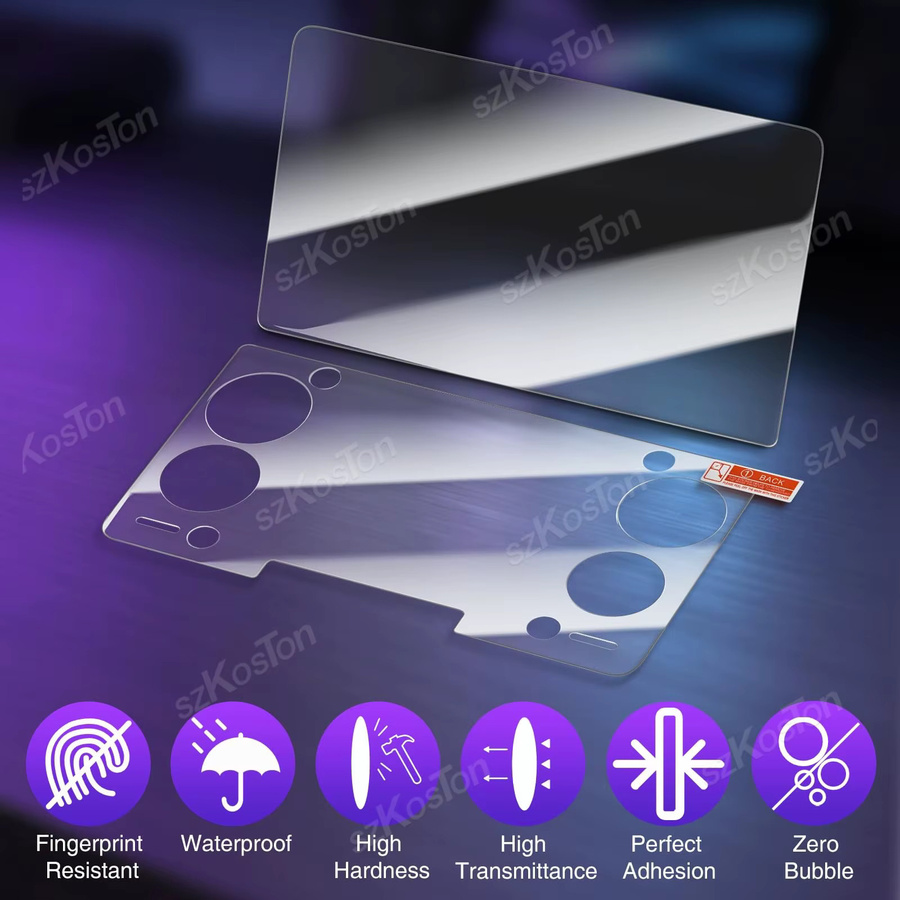 AYN Thor Displayschutz Set aus gehärtetem Glas mit 9H Härtegrad, transparent für obere und untere Bildschirme - Bild 2