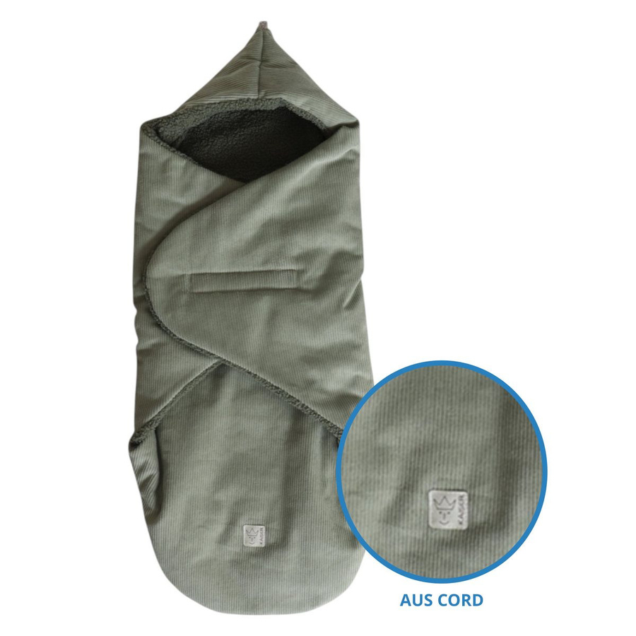 Kaiser Einschlagdecke Callie Cord für Babyschalen und Babywannen in Mineral Green - Bild 1