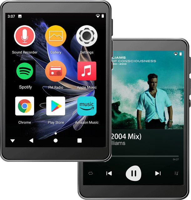 Famue PA03 Android10 WiFi MP3-Player mit 2,8 Zoll Display in Schwarz und erweiterbarem SD-Speicher bis 144 GB - Bild 1