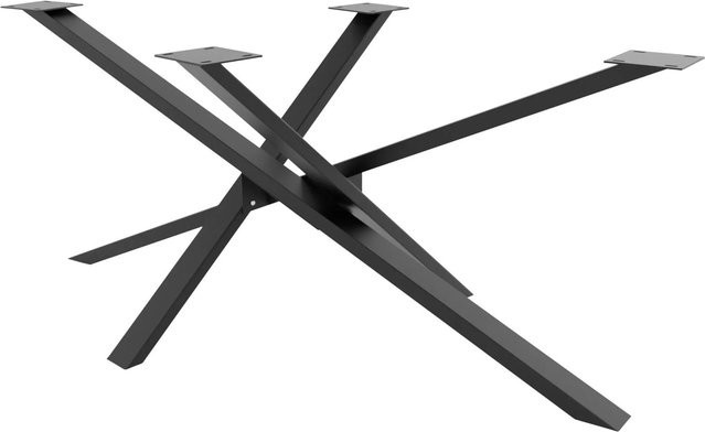 DELUKE Tischgestell SIDER aus Metall in Schwarz, robustes Tischbein mit Kufen für Esstisch oder Schreibtisch, B/T/H: 120 x 72 x 60 cm - Bild 1