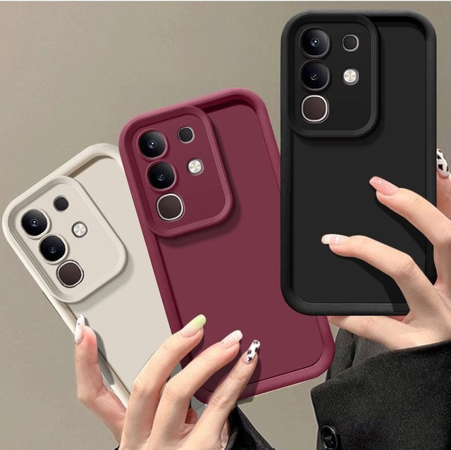 Luxus Candy Matte Soft Cover Handyhülle für vivo Y29 4G und vivo T4X 5G in Rot mit Sturzschutz - Bild 1