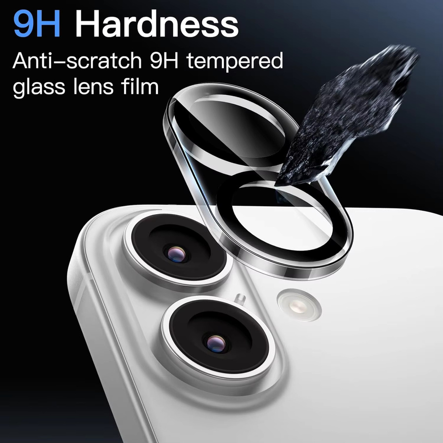 3er-Pack Kamera-Objektivschutz aus gehärtetem Glas für iPhone 17, iPhone 16 Plus und iPhone 16, transparent - Bild 5