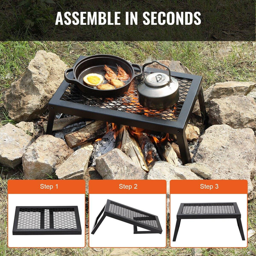 Buying Solutions MB Faltbarer Camping-Grill aus Stahl in Schwarz - Bild 8