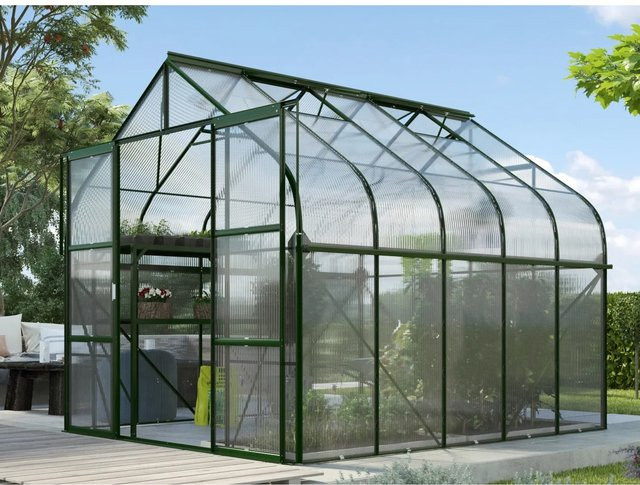 Vitavia Gewächshaus Diana 8300 in Smaragdgrün mit 8,3 m² Fläche und 4 mm HKP - Bild 3