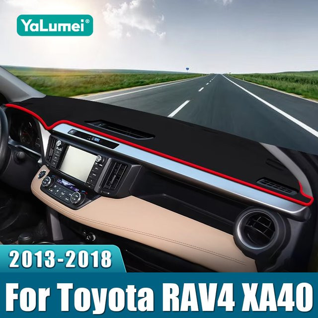 YaLumei Dashboard Abdeckung für Toyota RAV4 XA40, Sonnenschutz Anti-UV Matte, Schwarz - Bild 1