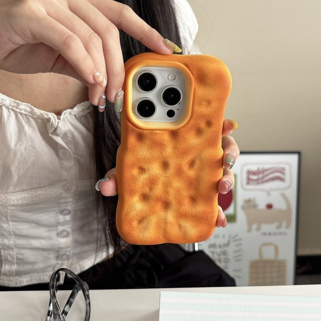 Handyhülle im Brot-Design für Apple iPhone 12 bis iPhone 17 Pro Max aus weichem Silikon - Bild 1
