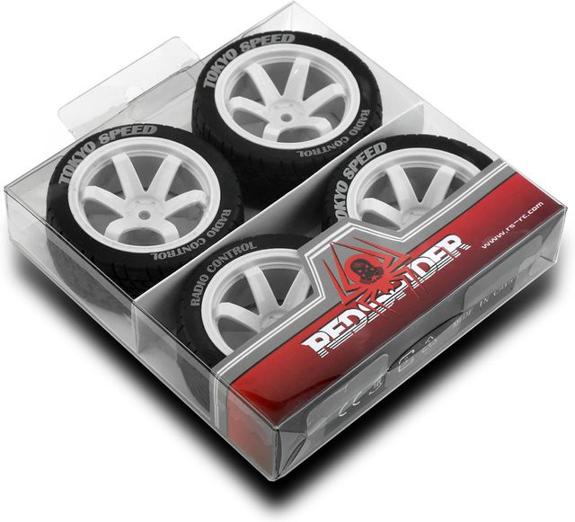 RS RC Rally Racing Wheels Reifen, Gummireifen, 12mm Sechskant - Bild 1
