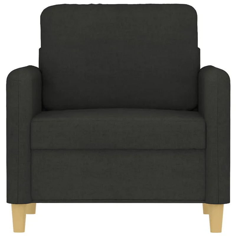 Vidaxl Sessel in Schwarz im modernen skandinavischen Design mit Stoffbezug und Metallgestell, Breite: 60 cm - Bild 4
