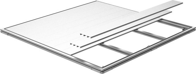 Biohort Smartbase Fundament für Minigarage aus Aludielen in Grau, B/T/H: 140 x 198 x 18 cm - Bild 1