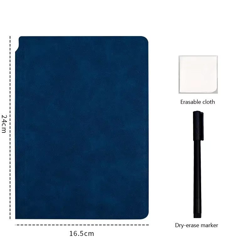 Wiederverwendbares Whiteboard-Notizbuch-Set im A5-Format mit Radiergummi und abwischbarer Tafel als tragbarer Wochenplaner für die Schule - Bild 3