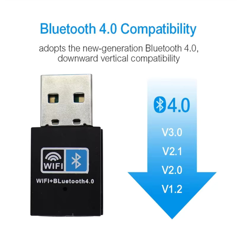 TABLLYUGE 2-in-1 USB WLAN und Bluetooth Adapter Schwarz, 150Mbps WiFi 2,4G und Bluetooth V4.2 Dongle mit RTL8723BU Chip für Desktop und Laptop - Bild 3