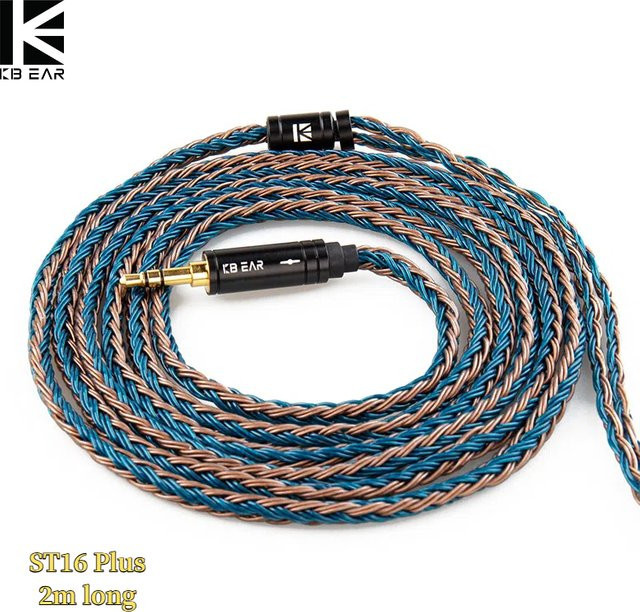 KBEAR ST16 Plus 5N OCC versilbertes IEM-Kabel mit QDC-Anschluss für In-Ear-Monitore, 2 m Länge, Silber - Bild 1