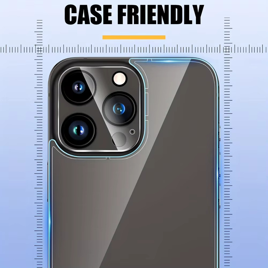 NNBILI 3er Set Gehärtetes Glas Displayschutzfolie für iPhone 17 16 15 14 13 12 11 Pro Max in Transparent mit hoher Transparenz - Bild 5