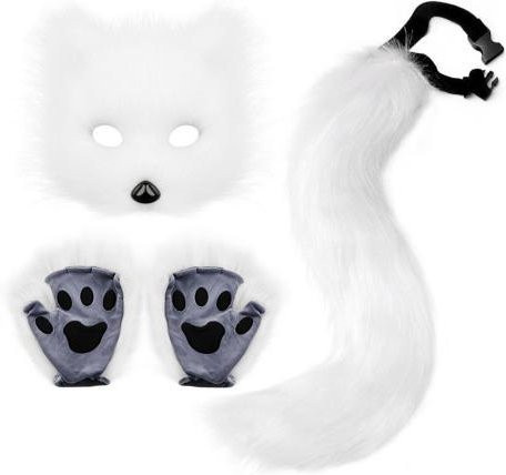 bosaidong Furry Therian Kostümset, Plüsch / Textil, weiß, Set / Bundle - Bild 1