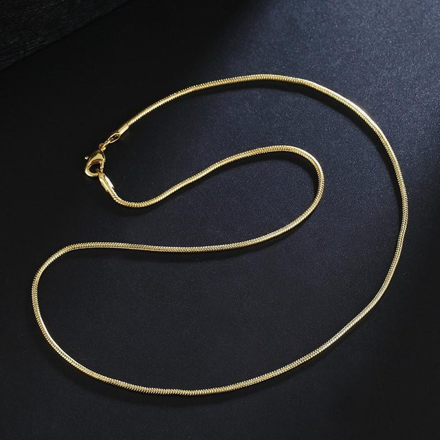 Schlangenkette Messing, Gold, Unisex, 16-30 Zoll - Bild 1