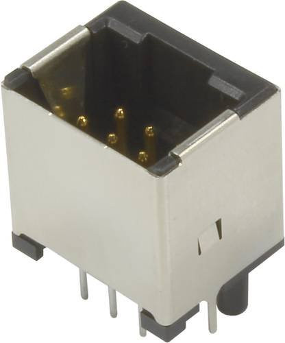HARTING Einlötbuchse mit 10 Polen aus Messing in Silber, Artikelnummer 09455459012 - Bild 1