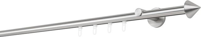 ONDECO Handlauf 1-läufig mit Wandträger und Endstück Cone in Edelstahl-Optik, Länge: 230 cm, Durchmesser: 20 mm, Wandträger-Abstand: 6,5 cm - Bild 1