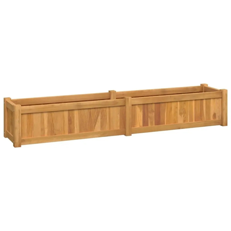 vidaXL Hochbeet aus Teakholz in Braun, B/T/H: 150 x 30 x 25 cm - Bild 2