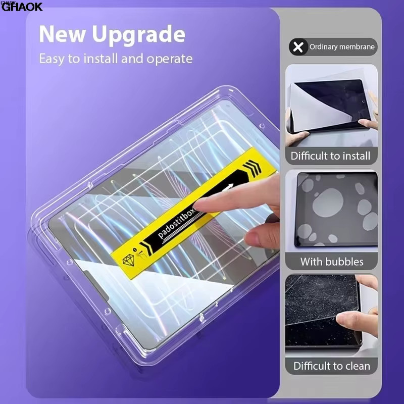 HD Displayschutzfolie aus gehärtetem Glas für Apple iPad Air, Pro, Mini und iPad Generationen, transparent - Bild 3
