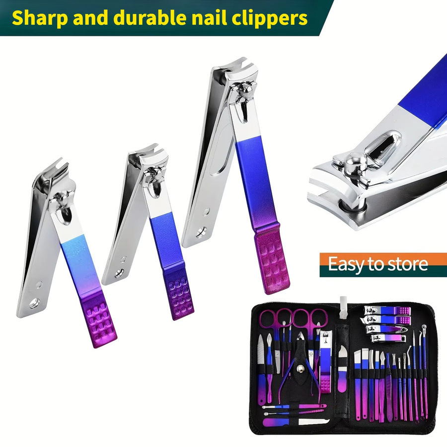 Ouriner Maniküre-Set, 30-teiliges Nagelknipser-Set aus Edelstahl, Unisex - Bild 4